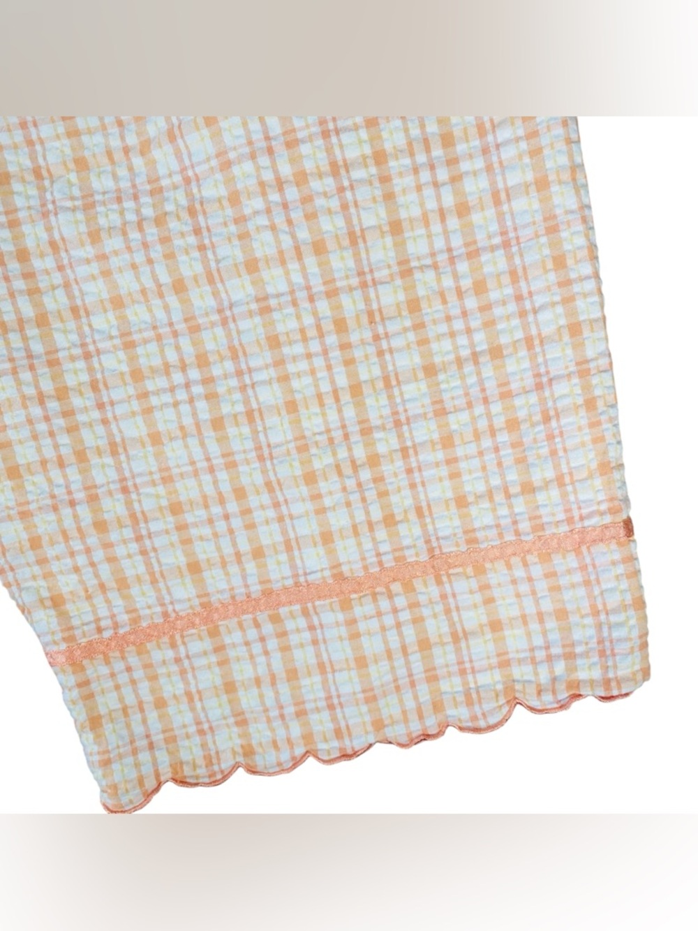 Vintage Intimate Essentials Plaid Seersucker Crop… - image 4